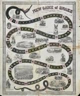 93x033.2 - Game ? New game of Snakes 1861 to 1865, Games and Awards of Merit from Winterthur's Magnus Collection